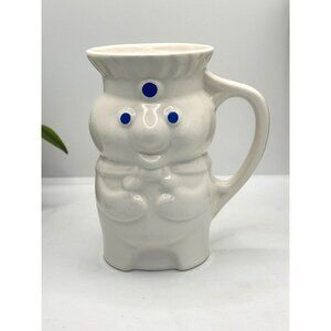 Vintage 1985 Pillsbury Doughboy Poppin Fresh Ceramic Coffee Mug Cup